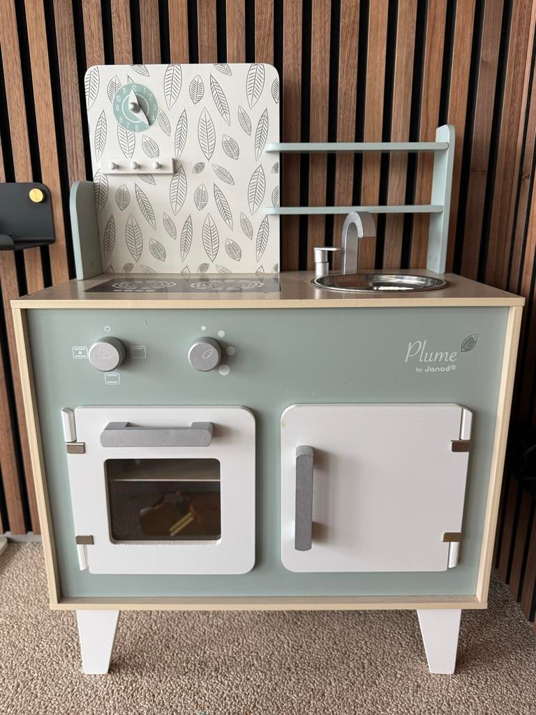 Janod Plume Speelkeuken met Houten Accessoires, Ophalen, Zo goed als nieuw, Hout, Speelkeuken