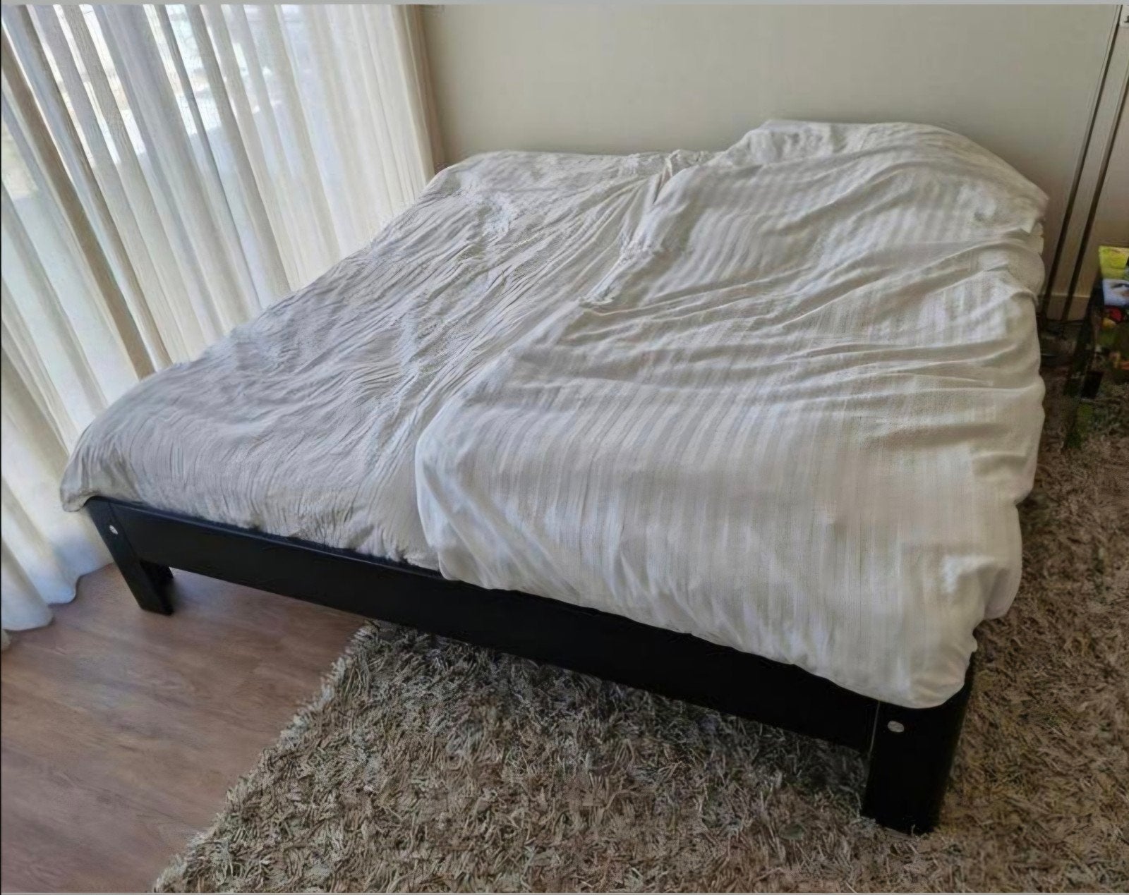 auping Auronde bed 180x200 met elektrische verstelbaar, Verstelbaar, Zwart, Tweepersoons, Ophalen of Verzenden