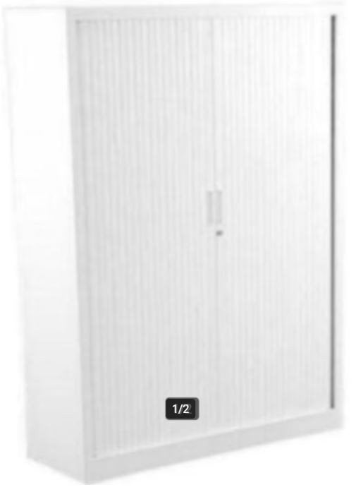 Roldeurkast Wit H137xB120xD43 Netjes, Huis en Inrichting, Gebruikt, 100 tot 150 cm, 5 laden of meer, 100 tot 150 cm
