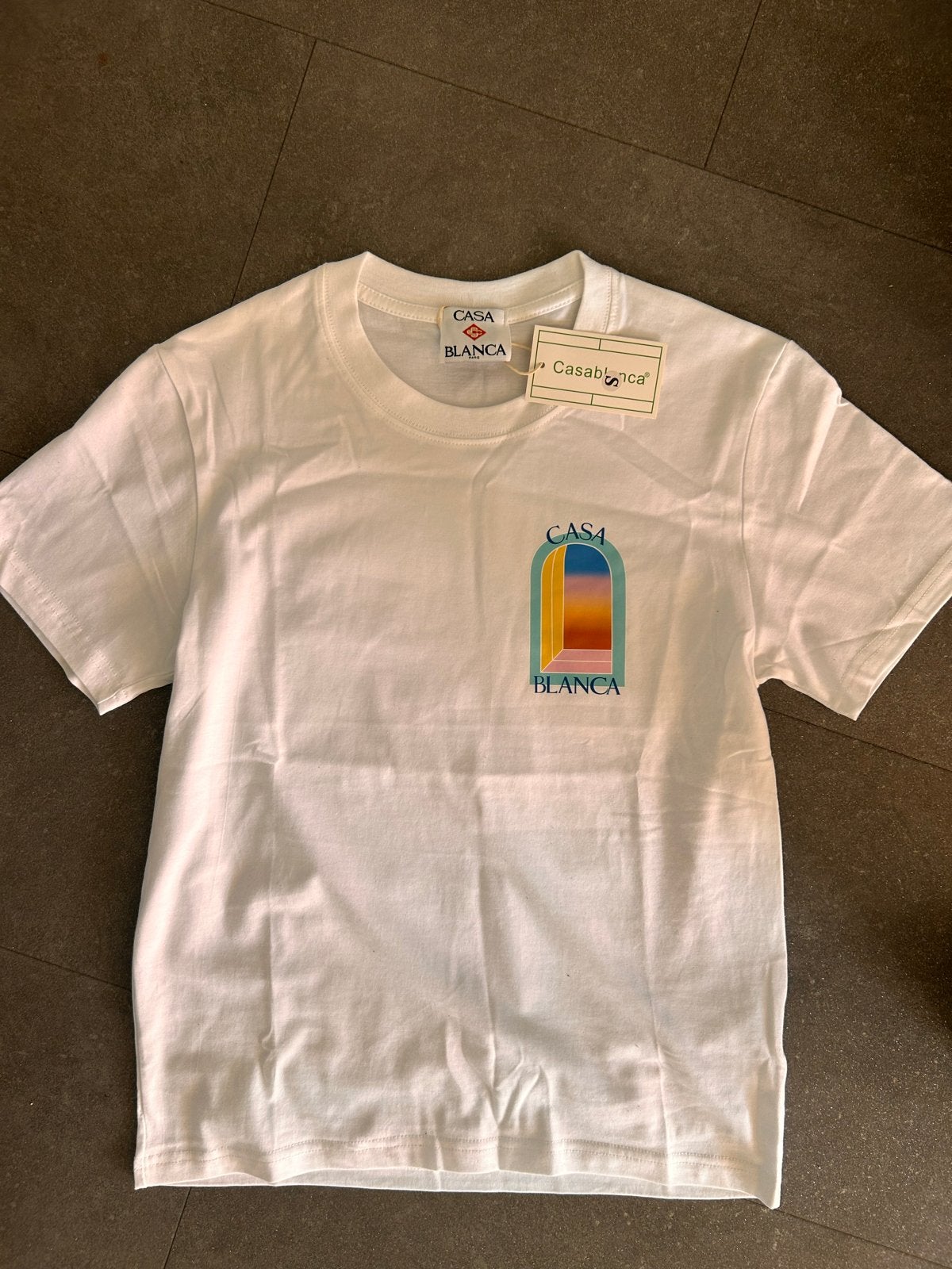 Casablanca T-shirt met print - Nieuw met labels, Ophalen of Verzenden, Nieuw, Maat 46 (S) of kleiner, Wit