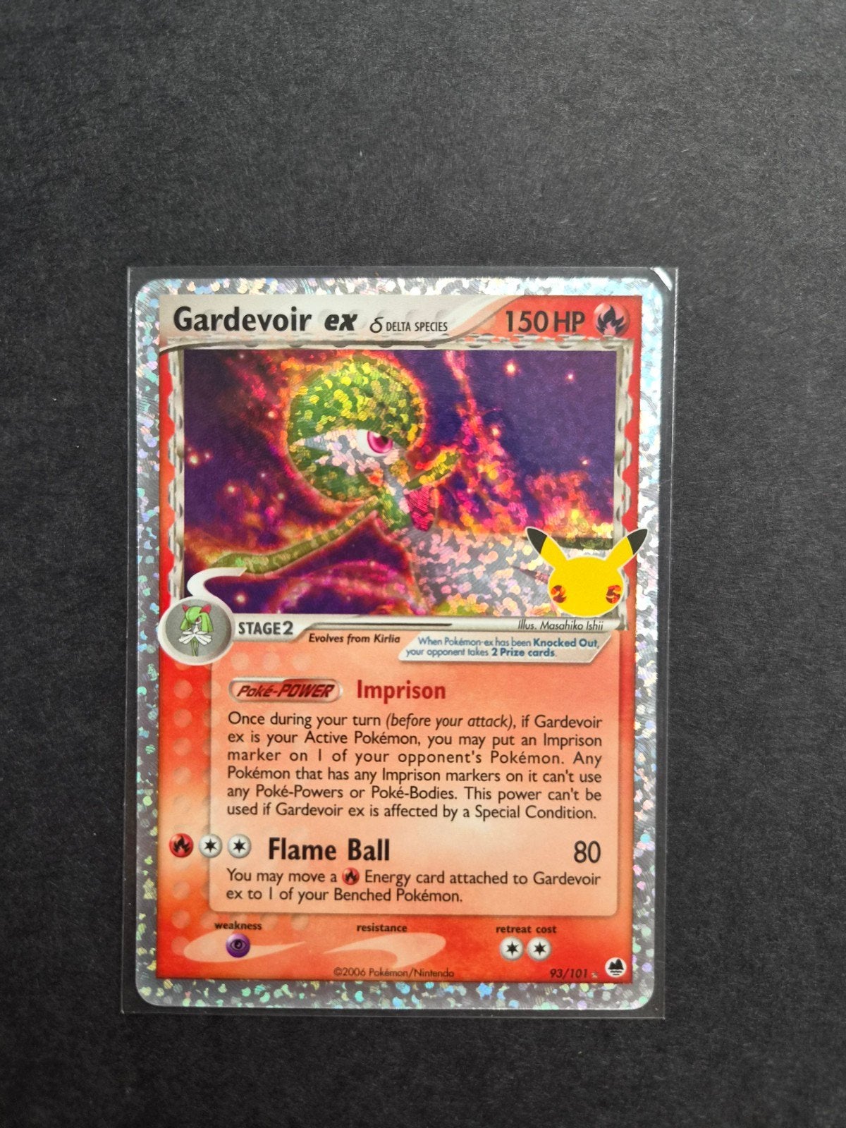 Gardevoir ex 93 Pokemon Celebrations, Ophalen of Verzenden, Zo goed als nieuw, Booster, Foil
