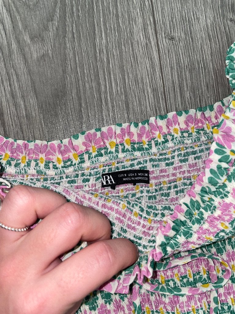 ZARA dames zomers tweedelig bloemen set top en rok mt M, Maat 38/40 (M), Zara, Ophalen of Verzenden, Zo goed als nieuw