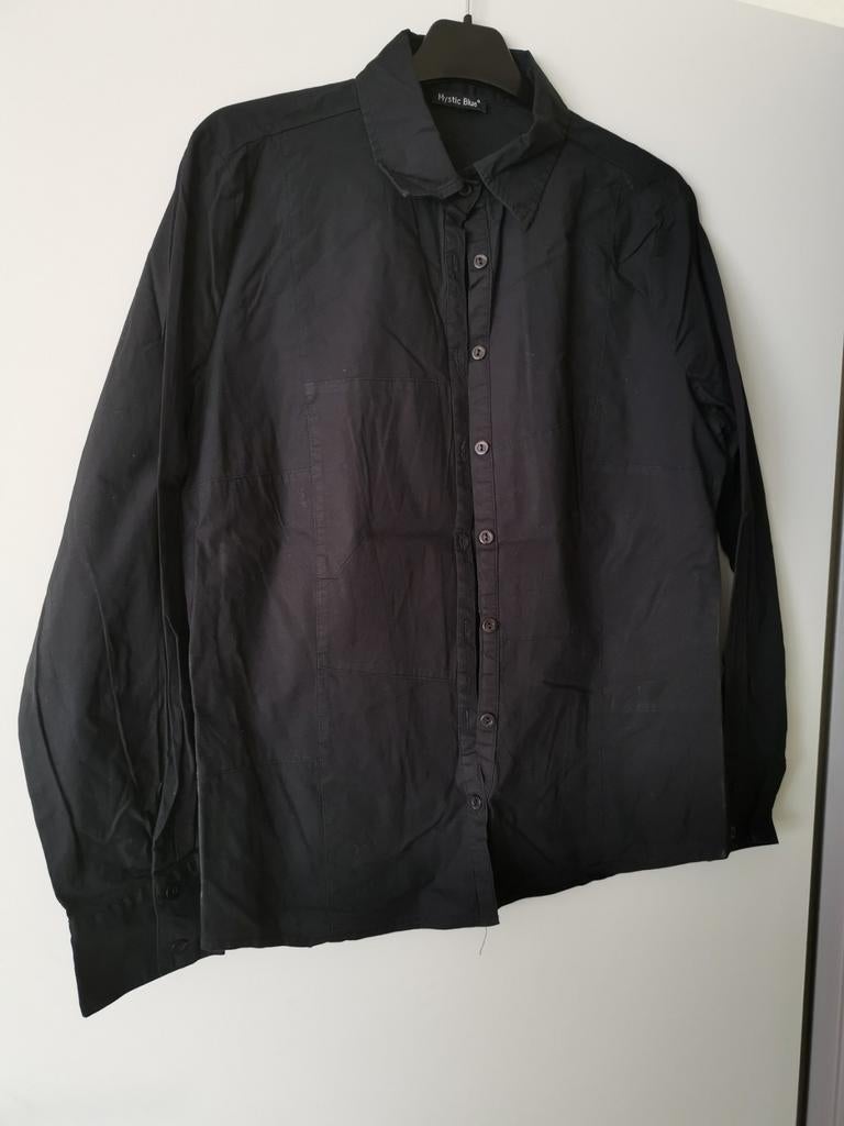 Zwarte blouse lange mouwen Mystic Blue, Ophalen of Verzenden, Zo goed als nieuw, Zwart