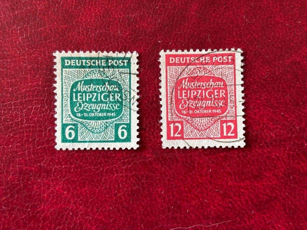 Sowjet zone Michel nos. 124x en 125x, Postzegels en Munten, Ophalen of Verzenden, Overige periodes, Gestempeld