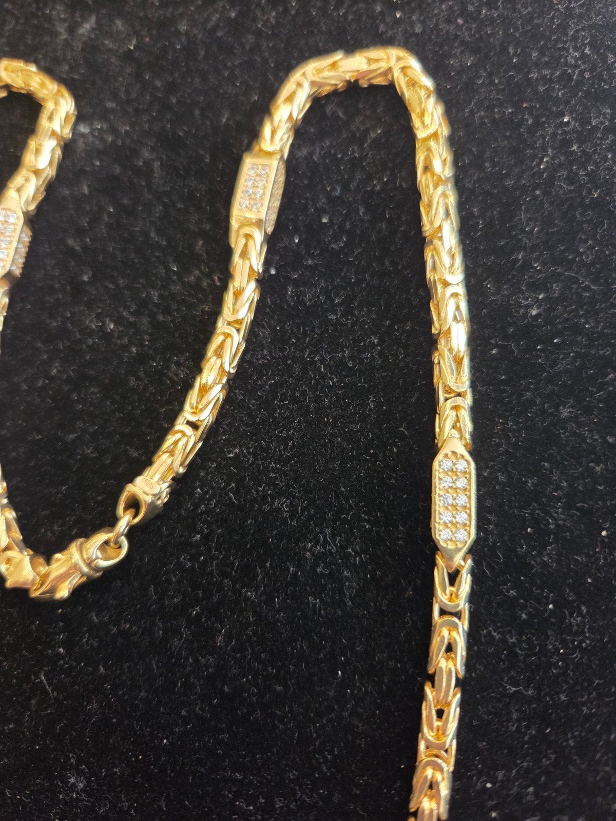 14 k gouden koningsketting met tussenstukken 91,8 gram 70 cm, Ophalen of Verzenden, Nieuw, Goud, Goud