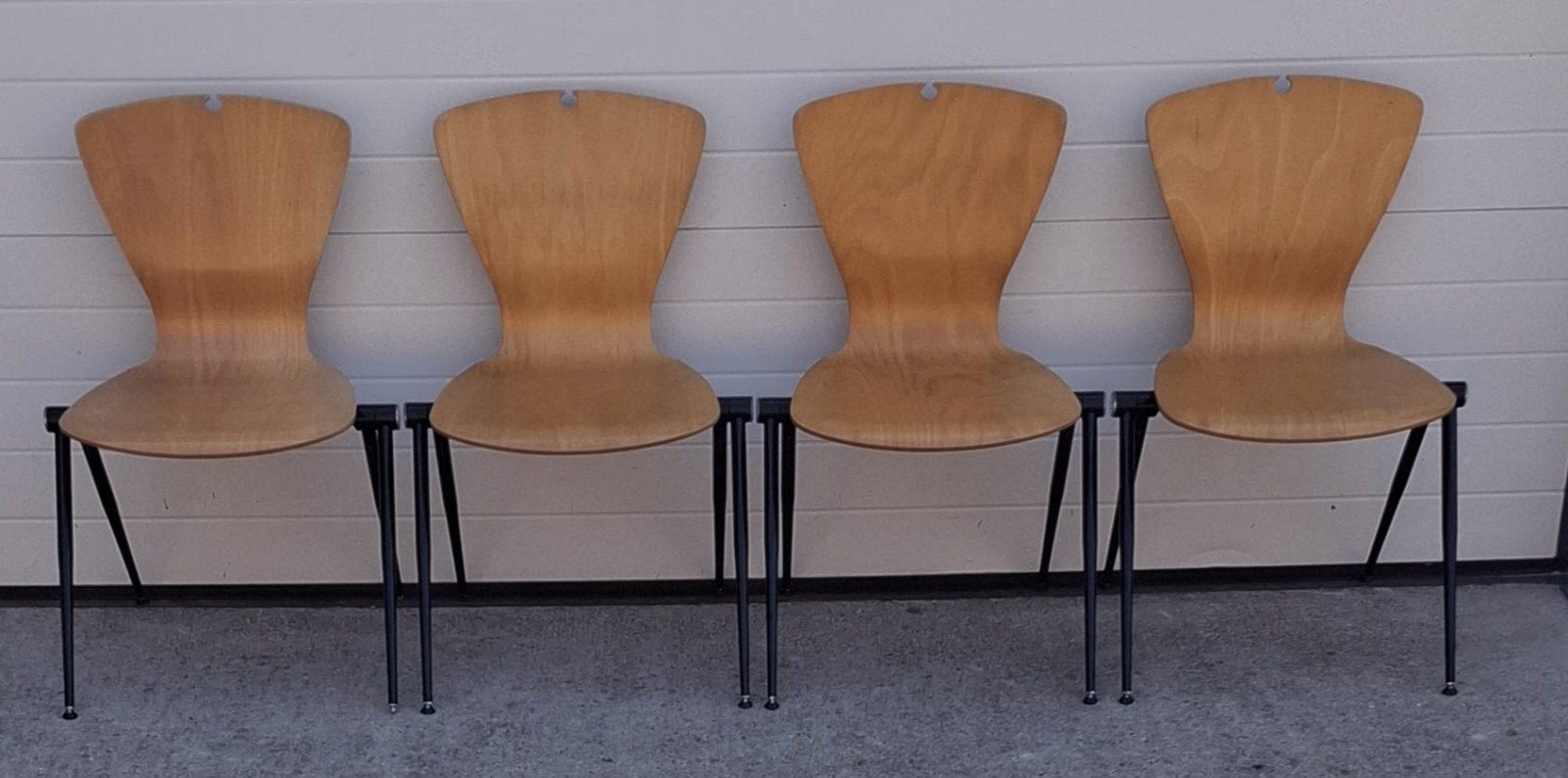 8 x Galvanitas schoolstoelen kantine stoelen horeca cafe, Ophalen of Verzenden, Zo goed als nieuw, Vijf, Zes of meer stoelen