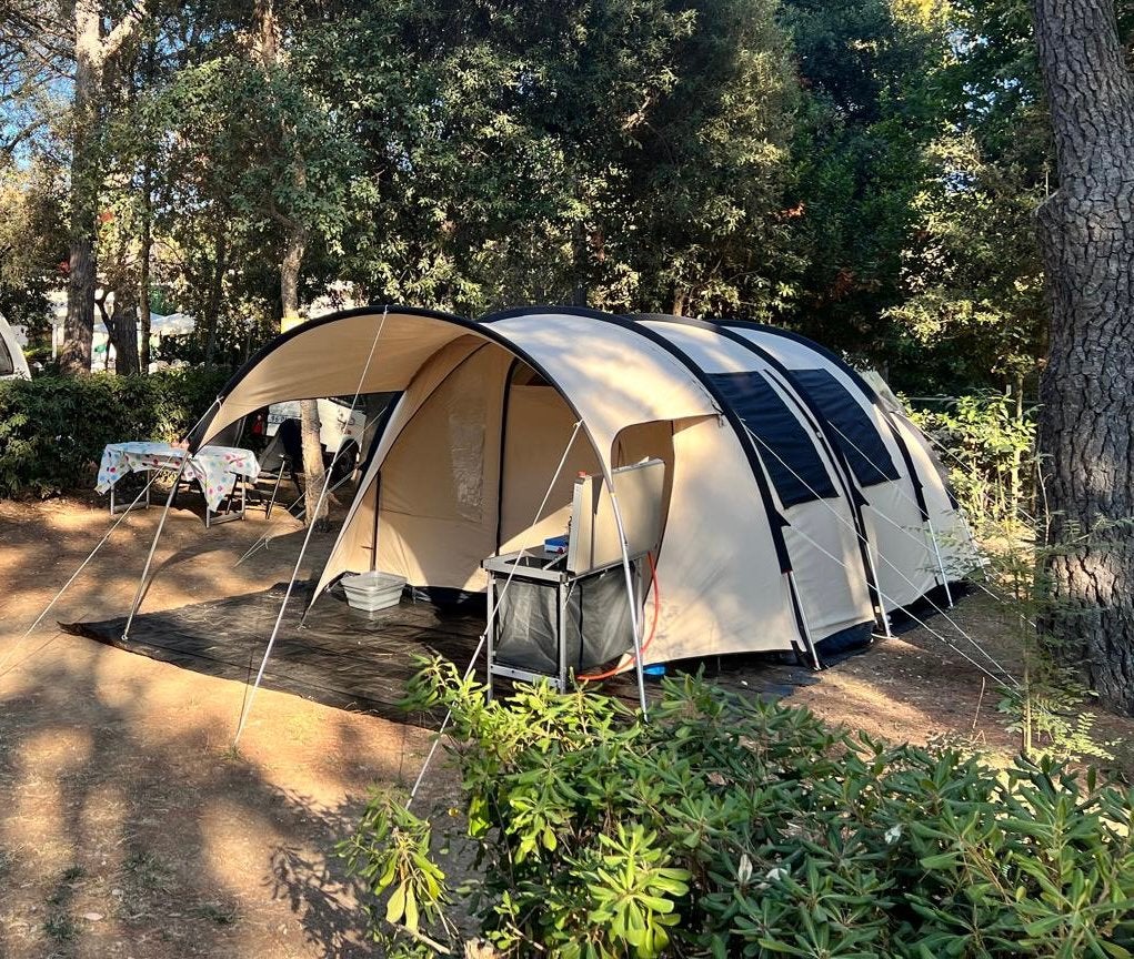 Porto ercole 4 persoons katoenen tent, Ophalen, Zo goed als nieuw, Tot en met 4
