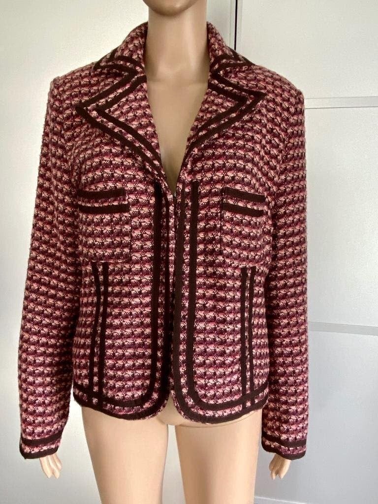 H772 wollen jasje: maat 44=L blazer colbert roze wol, Maat 42/44 (L), Ophalen of Verzenden, Zo goed als nieuw, Jasje