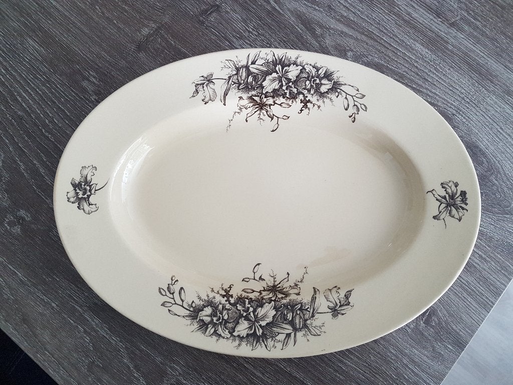 Vintage serveerschaal model Orchidee, Ophalen, Gebruikt, Klassiek, Schaal of Schalen
