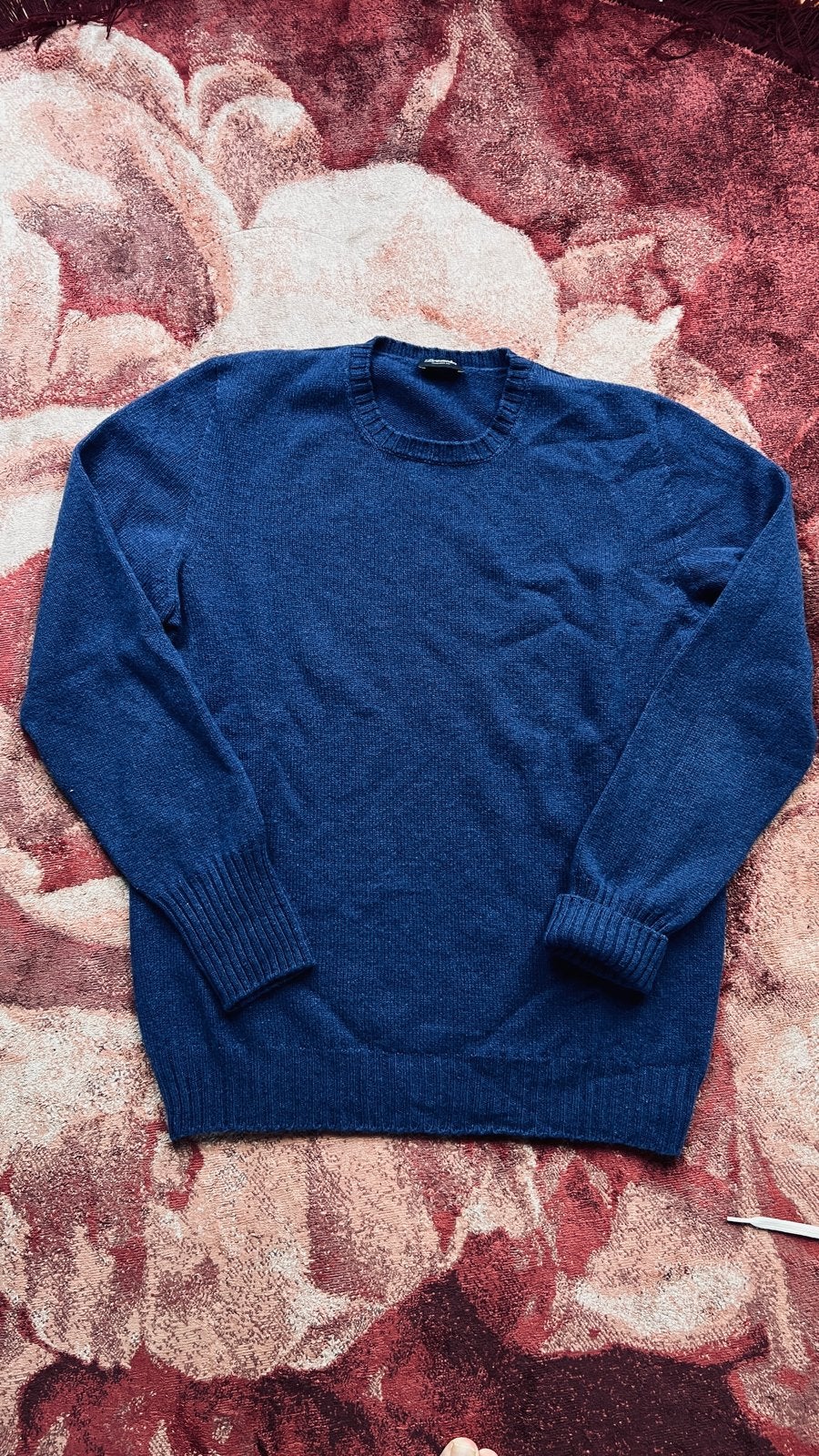 Drumohr kobalt blauwe trui - Maat L, Kleding | Heren, Ophalen of Verzenden, Zo goed als nieuw, Maat 52/54 (L), Blauw