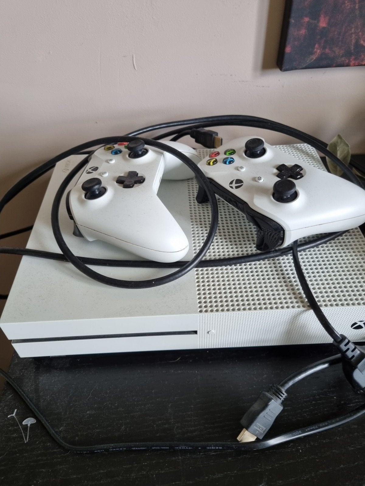 Xbox One S met controllers, Ophalen of Verzenden, Gebruikt