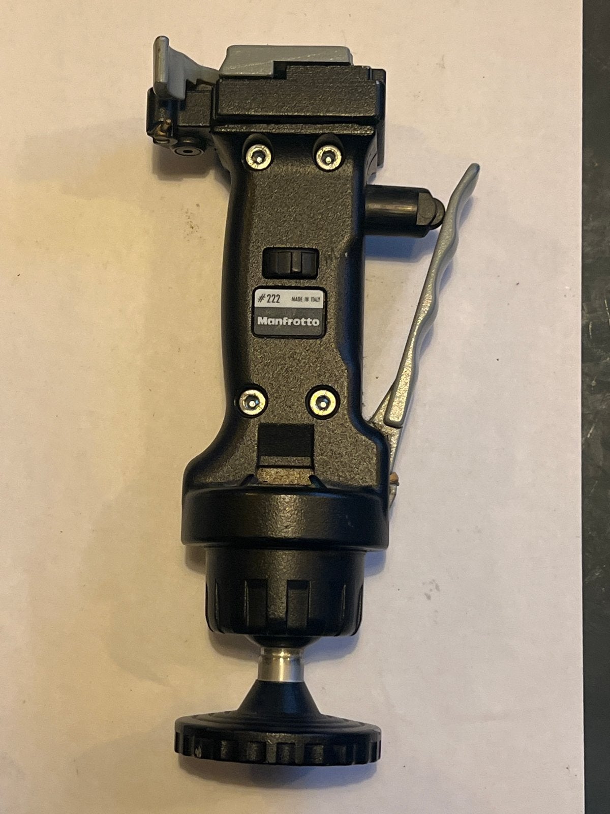 Manfrotto 222 Joystick Statiefkop - Zo goed als nieuw, Snelkoppelingsplaat, Ophalen of Verzenden, Manfrotto, Statiefkop
