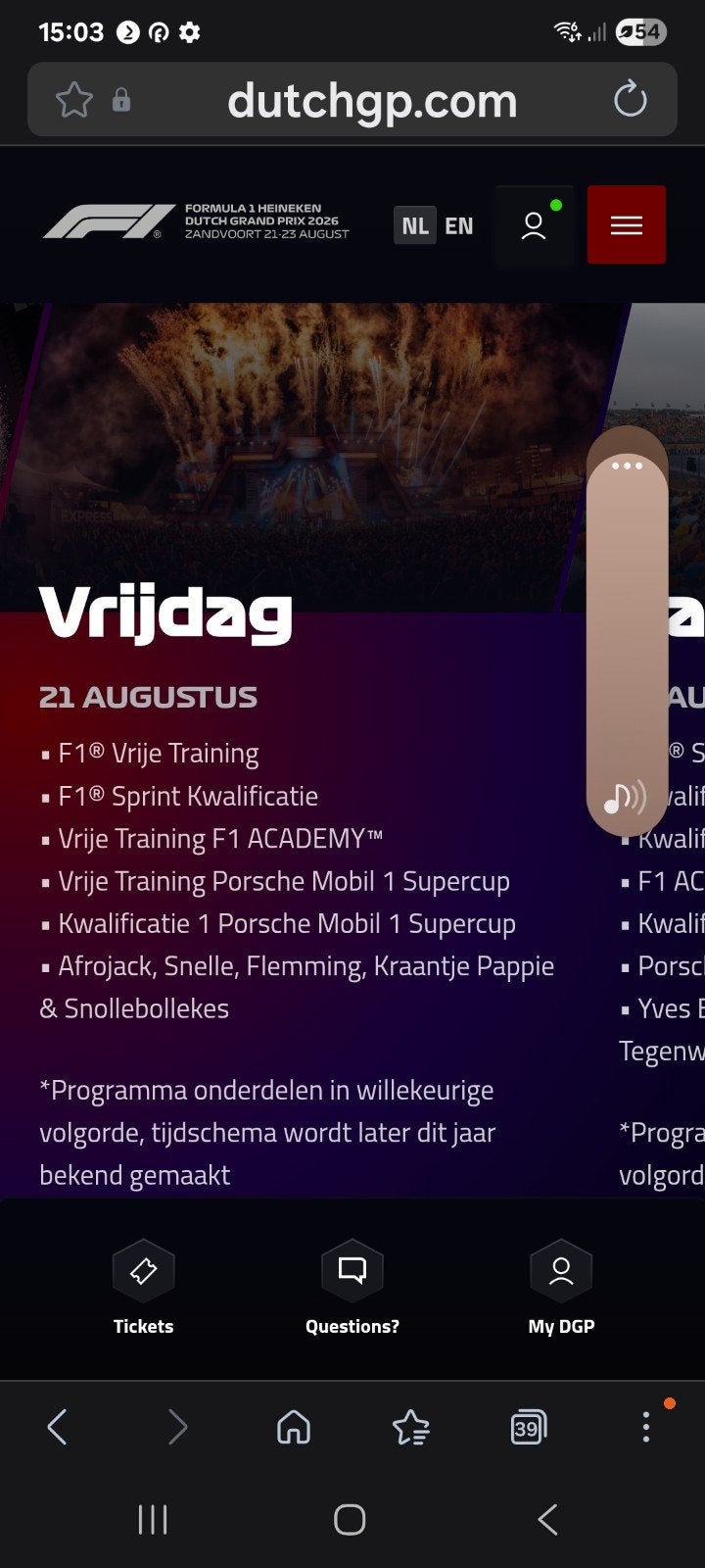 twee formule1 zandvoort voor de vrijdag 21 augustus, Tickets en Kaartjes, Sport | Overige, Twee personen, Augustus