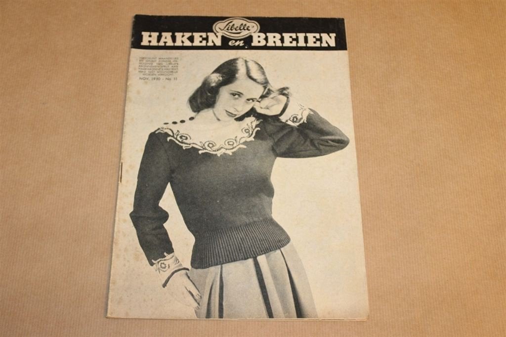 Vintage magazine - Libelle - Haken en Breien - No. 11 - 1950, Ophalen of Verzenden, 1940 tot 1960, Knipsel(s)