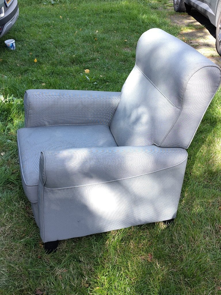 Fauteuil/stoel grijs - verstelbaar!, Ophalen, Gebruikt, 75 tot 100 cm, Stof