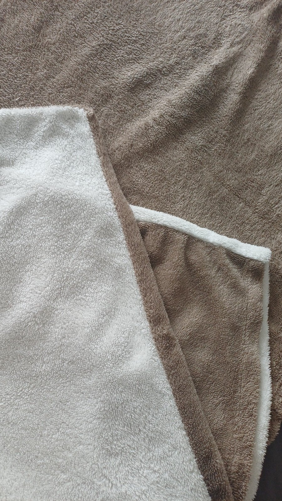 Optidee opti pluche overtrek 240/200 taupe/creme, Huis en Inrichting, Slaapkamer | Beddengoed, Ophalen of Verzenden, Tweepersoons