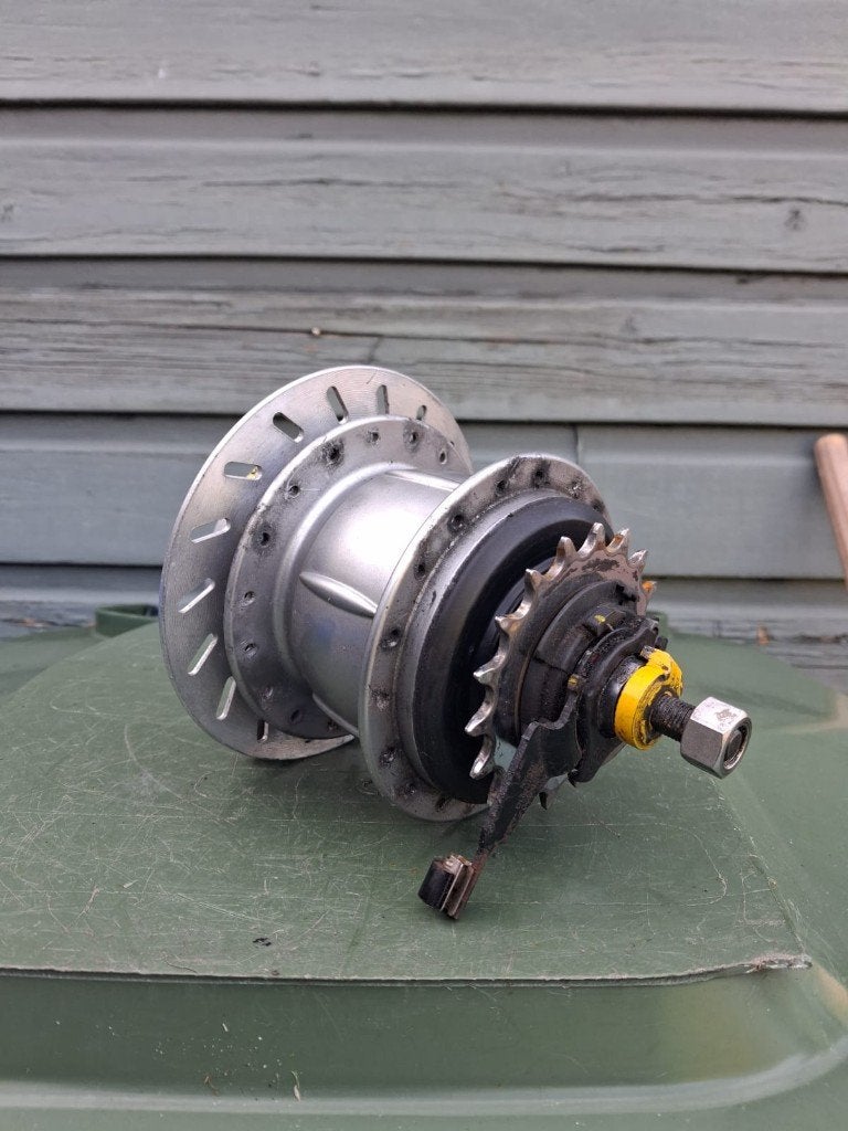 goed schakelende Shimano Nexus 8 naaf met rollerbrake, Ophalen of Verzenden