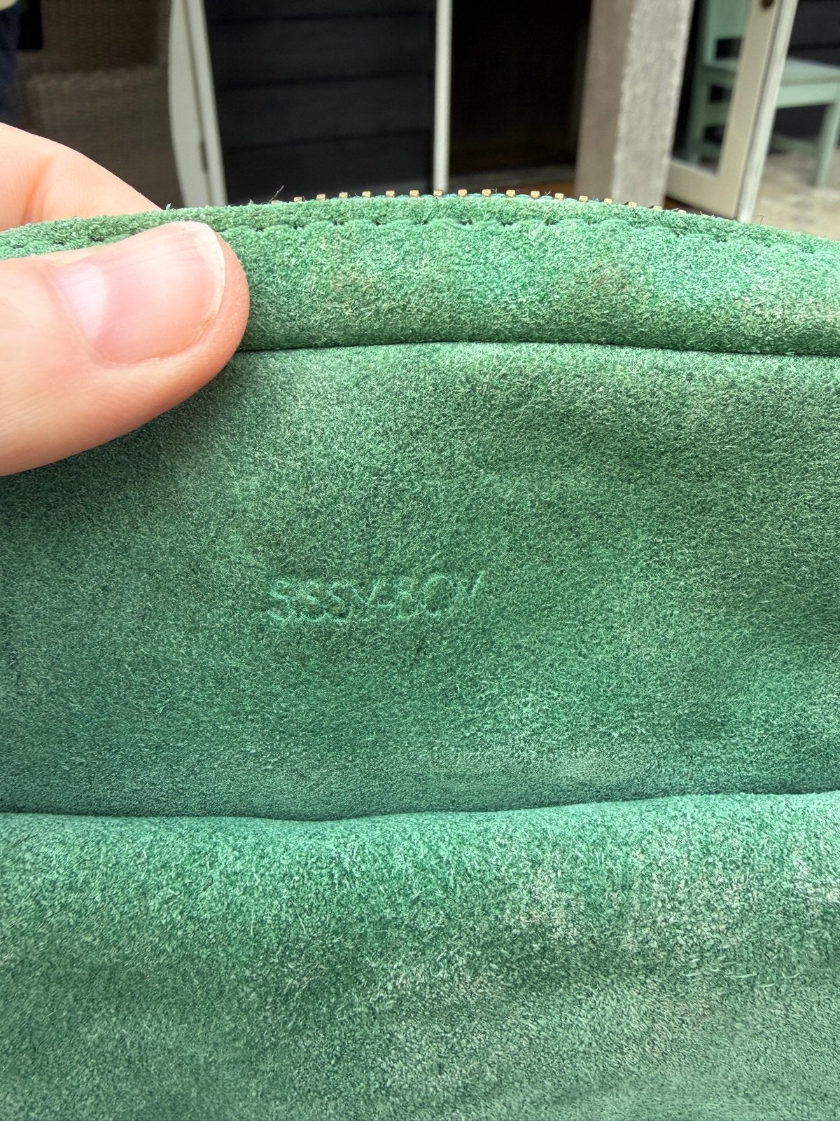 Sissy-Boy suède schoudertasje - Groen, Ophalen of Verzenden, Zo goed als nieuw, Groen, Schoudertasje