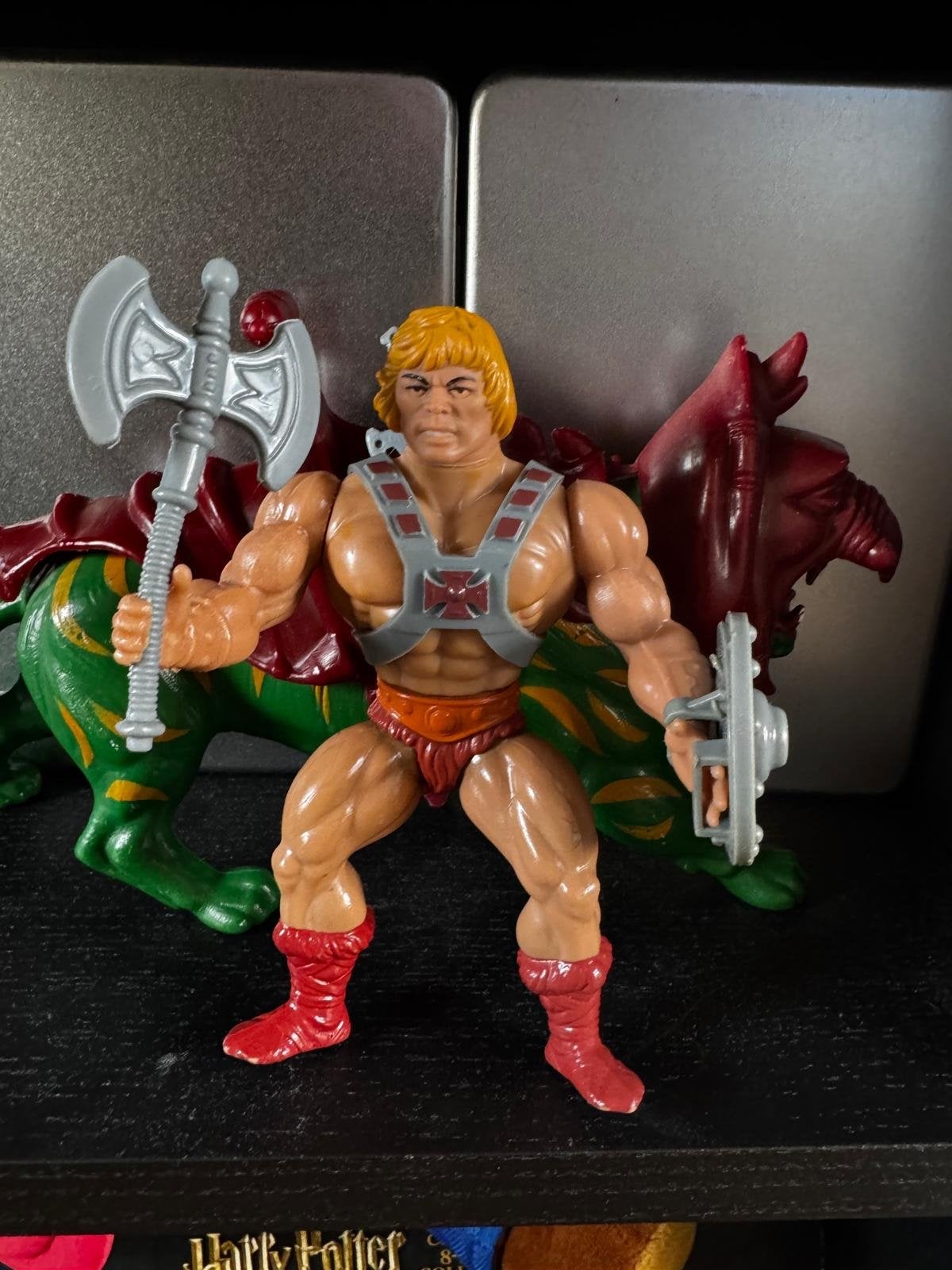 Vintage He-Man & Battle Cat Set (1981) – Compleet!, Verzamelen, Speelgoed, Ophalen of Verzenden, Gebruikt
