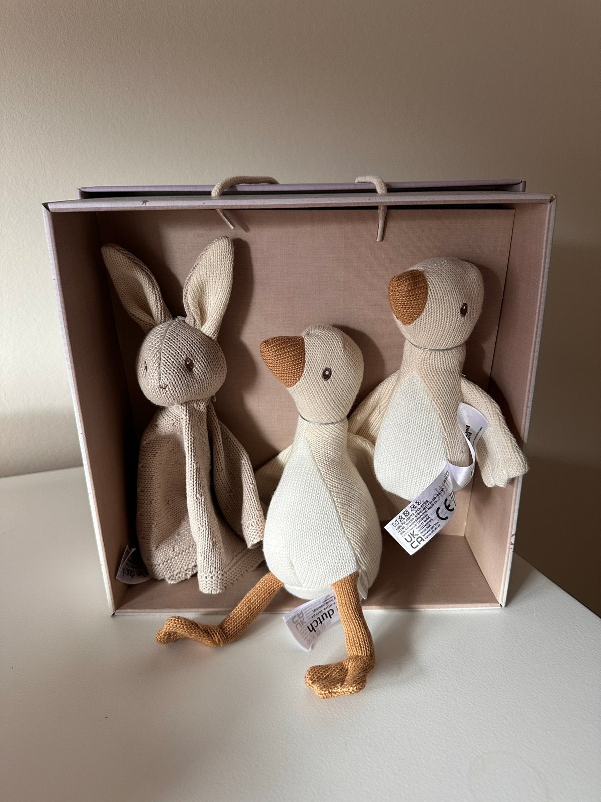 Little Dutch knuffelset: Konijn, Gans en Kip in geschenkdoos, Met doos, Little Dutch, Konijn, Ophalen of Verzenden