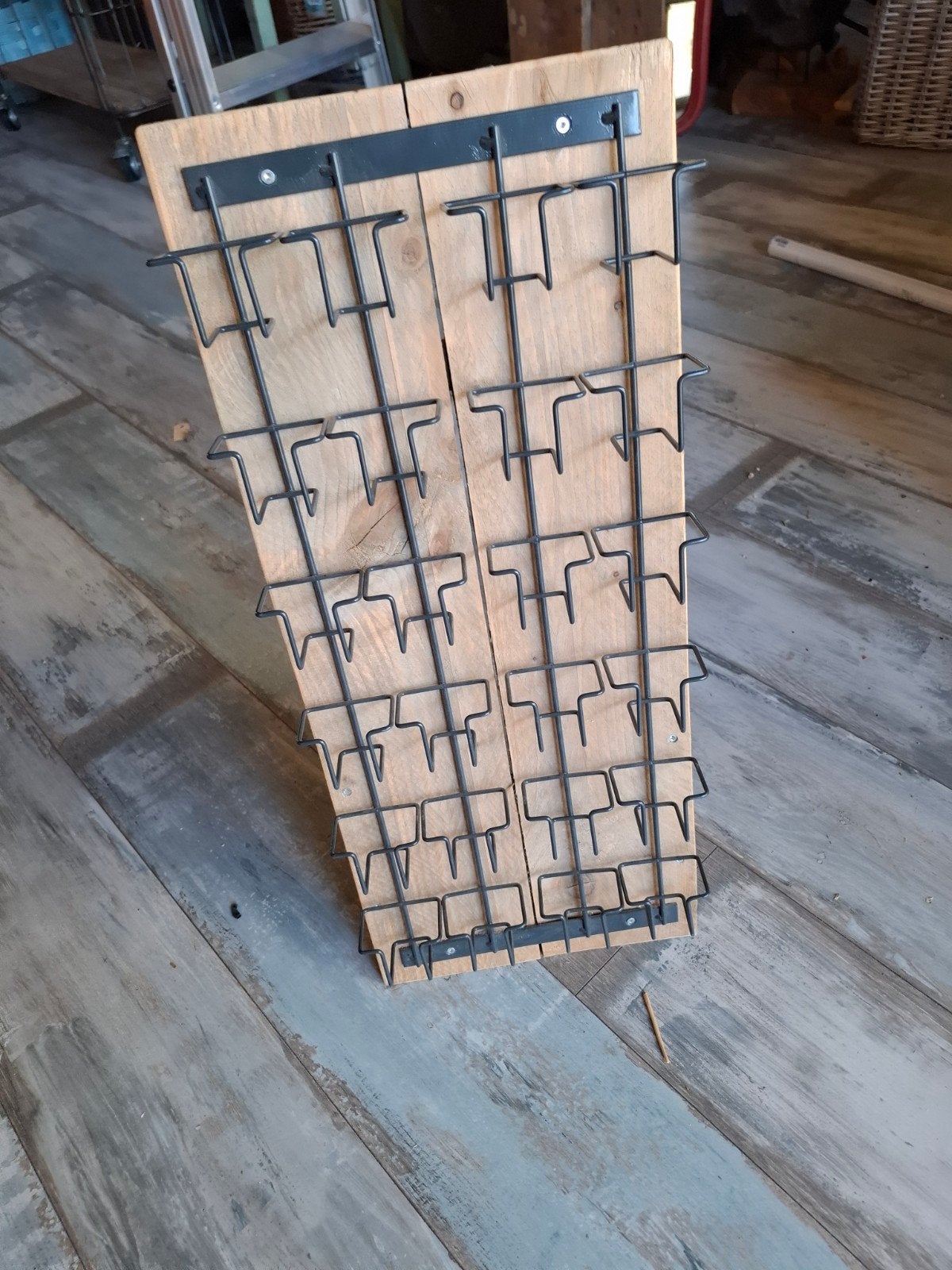 steigerhout kaarten rek, Ophalen, Nieuw, Hout, Minder dan 5 flessen
