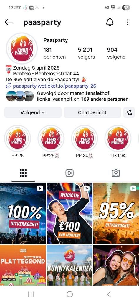 Paasparty bentelo kaarten tickets over te koop, Twee personen