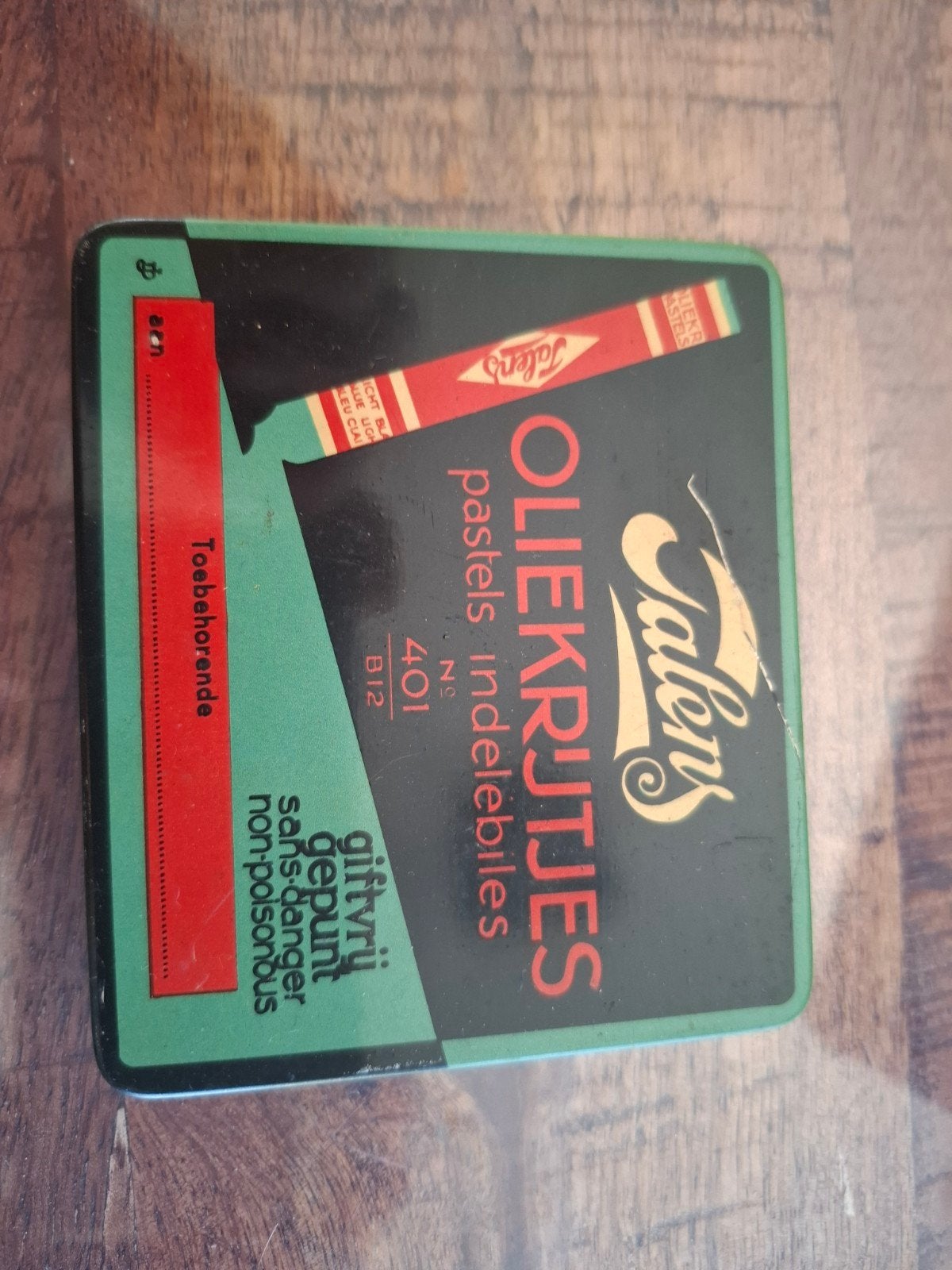 Vintage Talens Oliekrijtjes - Complete Set in Blik, Hobby en Vrije tijd, Ophalen of Verzenden, Gebruikt, Overige typen