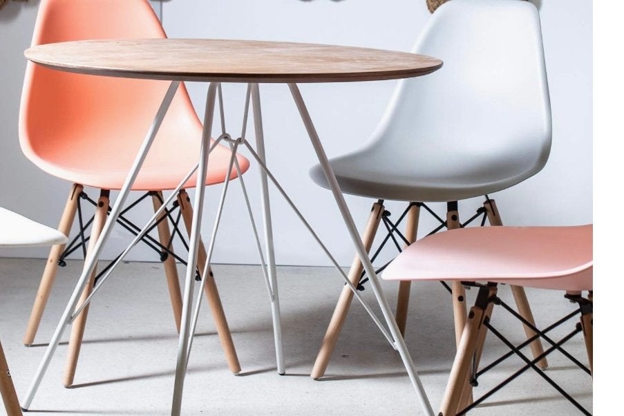 4x Sklum Brich Scand stoelen - Lichtgrijs met zwart onderste, Ophalen, Zo goed als nieuw, Vier, Grijs