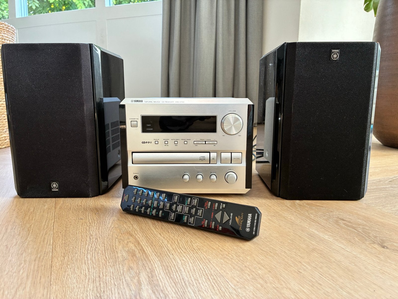 Yamaha CRX-E150 stereotoren + NX-E150 speakers (CD defect), Gebruikt, Microset, Cd-speler, Ophalen