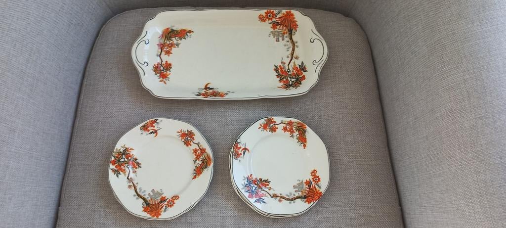Gebaksbordjes met bijpassende Schaal, Ophalen of Verzenden