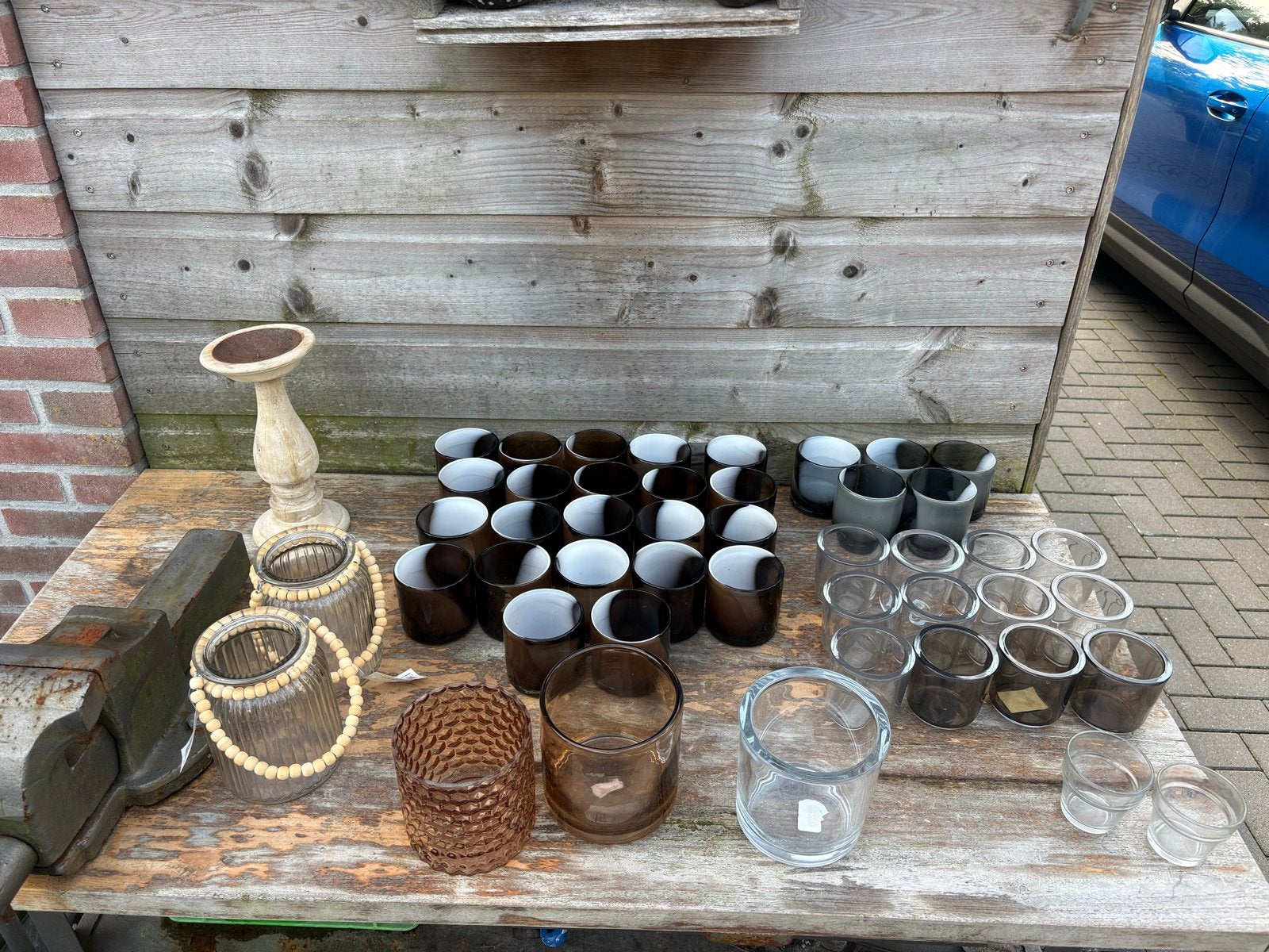 Grote partij waxinelichthouders, borden, kerst, accessoires, Meerkleurig, Overige merken, Waxinelichthouder, Ophalen of Verzenden