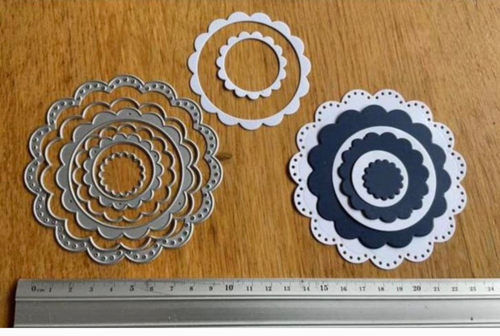 Snijmal set 6 delig rond 1956, Ophalen of Verzenden, Zo goed als nieuw, Pons of Mal