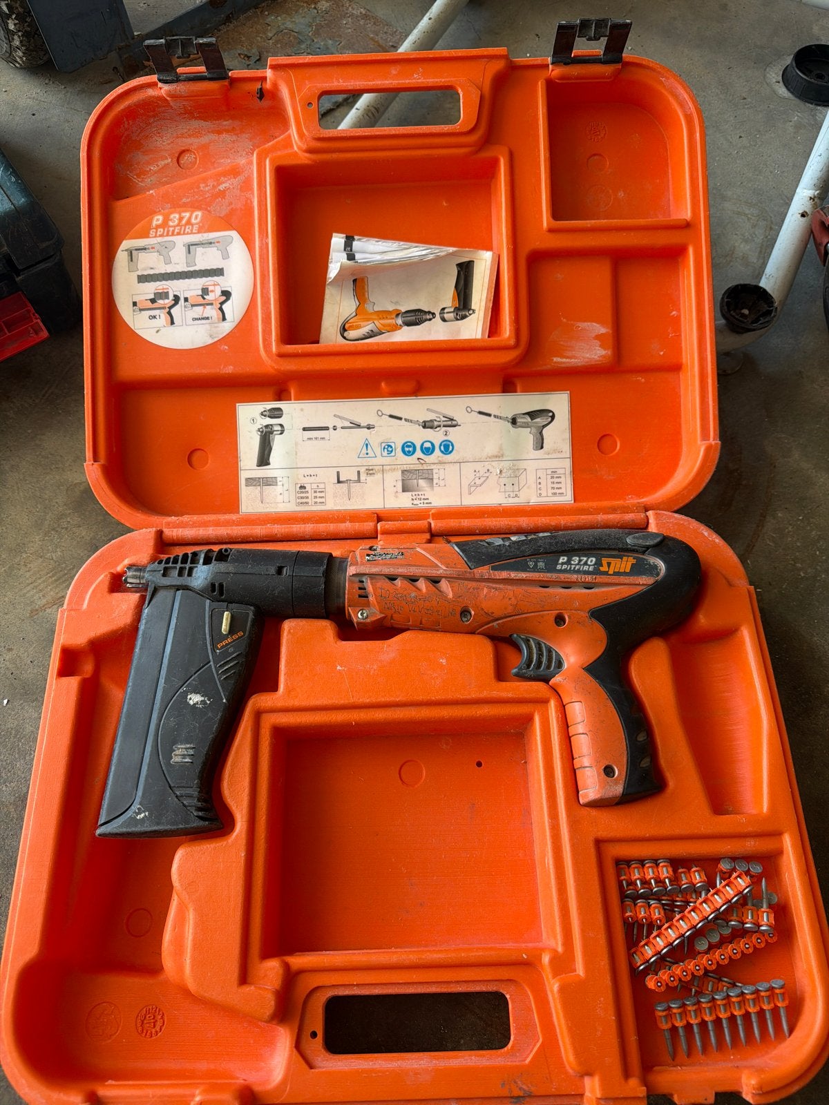 Spit P370 Spitfire tacker met toebehoren, Ophalen of Verzenden, Gebruikt