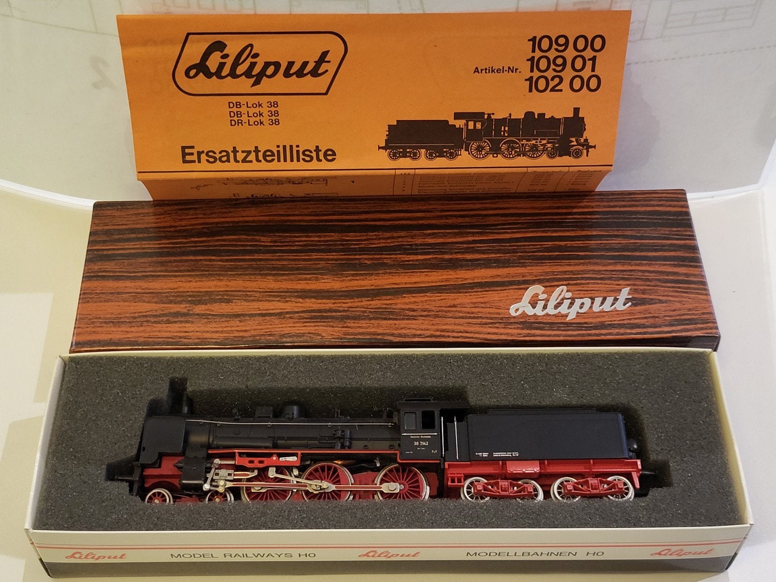 Liliput Trein Locomotief DB-Lok 38 2142 met Tender  H0 NMIB, Ophalen of Verzenden, Zo goed als nieuw, Analoog, Liliput
