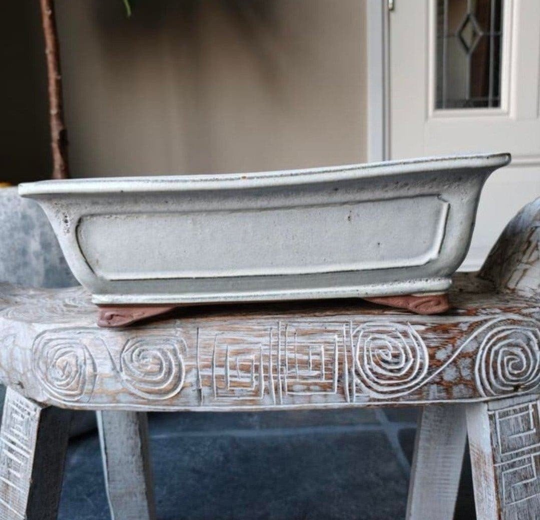 Bonsai pot geglazuurd wit 38 x 31. 5 x 12.3 nieuw, Ophalen of Verzenden