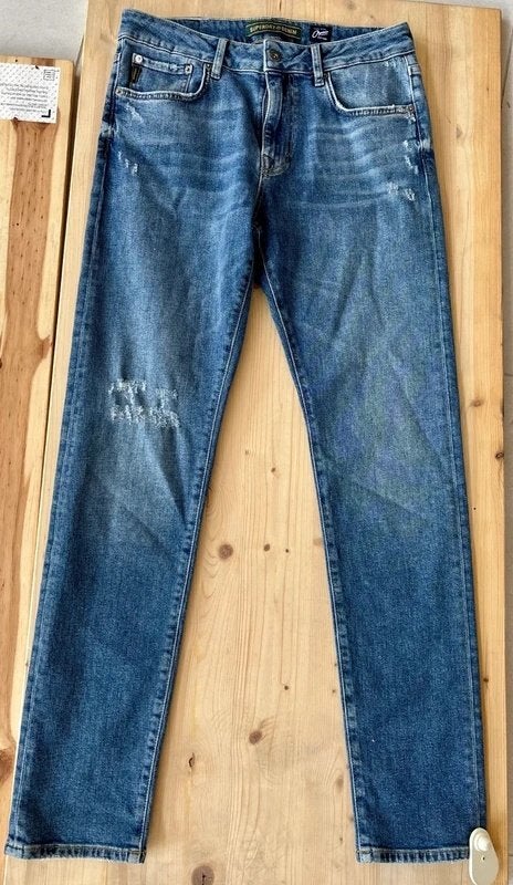 Superdry Slim Jeans W32 L32 – Folsom Mid Blue, Blauw, Nieuw, W32 (confectie 46) of kleiner, Ophalen of Verzenden