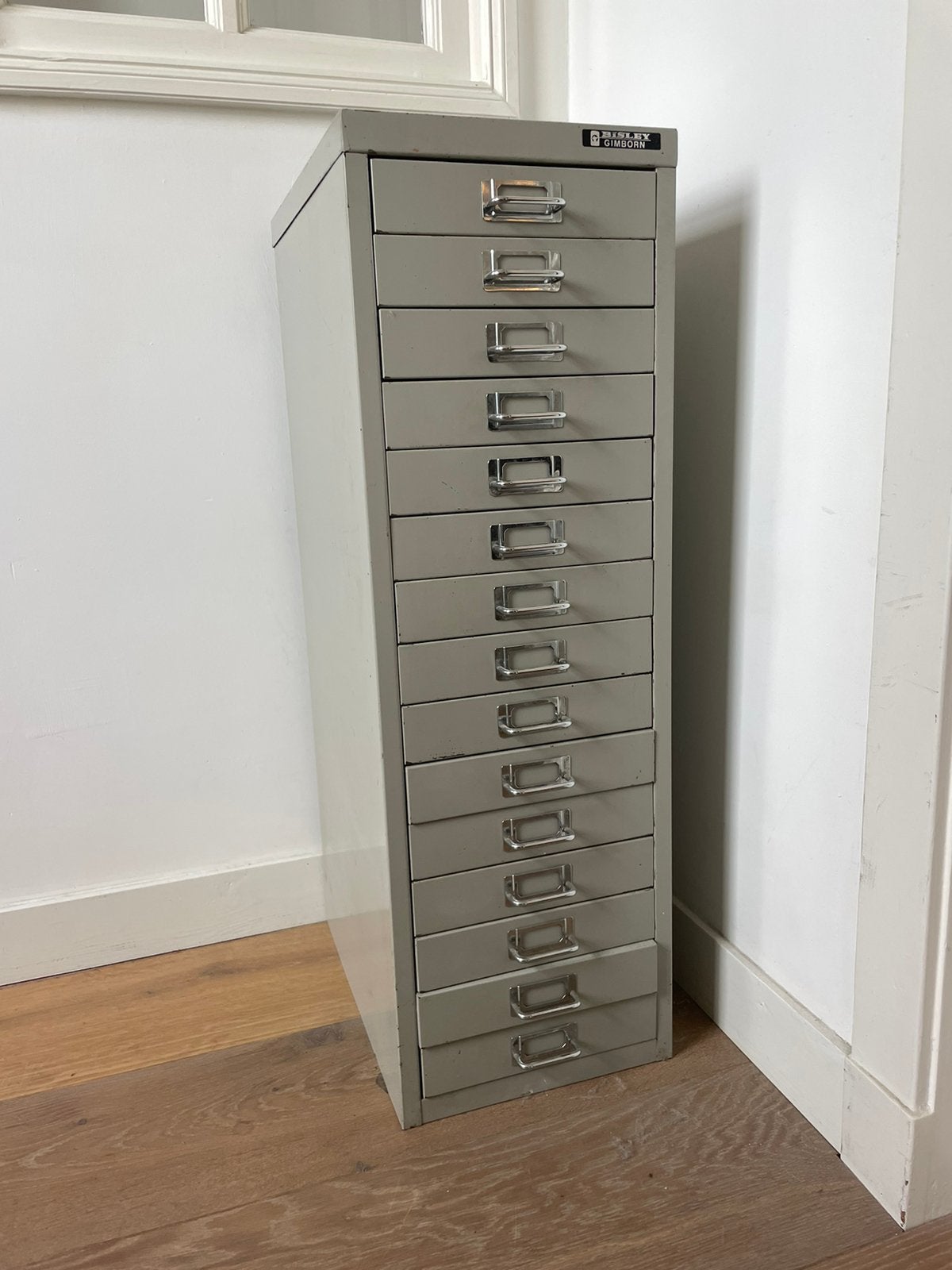 Bisley gimborn metalen vintage ladekast, Huis en Inrichting, Kasten | Ladekasten, Ophalen, Minder dan 50 cm, Gebruikt, 5 laden of meer