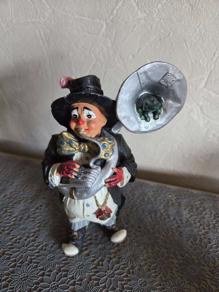 Enesco Mardi Gras Clown Tuba beeldje 1994, Ophalen of Verzenden