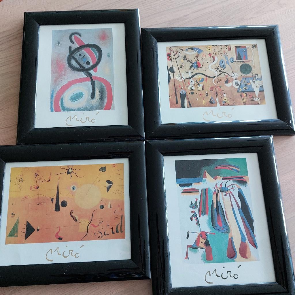 5 kunstprints van de schilder MIRO, Ophalen of Verzenden