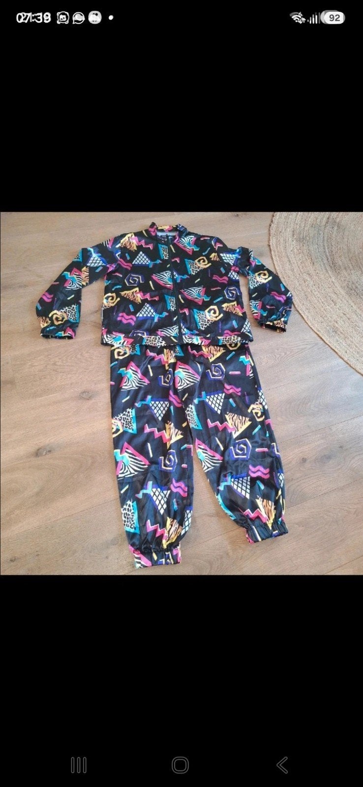 fout trainingspak 80's 90's gabber retro XL/XXL, Verzenden, Zo goed als nieuw, Maat 46/48 (XL) of groter, Zwart