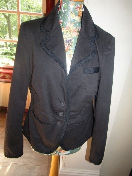 C1158 Sandwich mt 42 jasje zwart, Kleding | Dames, Verzenden, Zwart, Maat 42/44 (L), Zo goed als nieuw