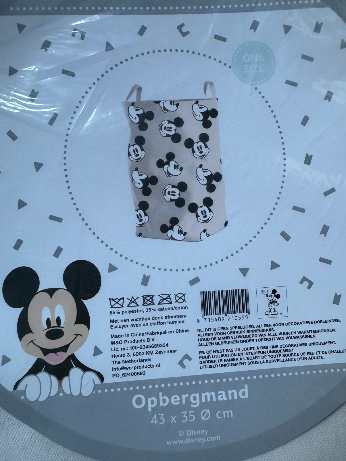 Opbergman Mickey Mouse ~ NIEUW, Ophalen of Verzenden, Mickey Mouse, Nieuw, Overige typen