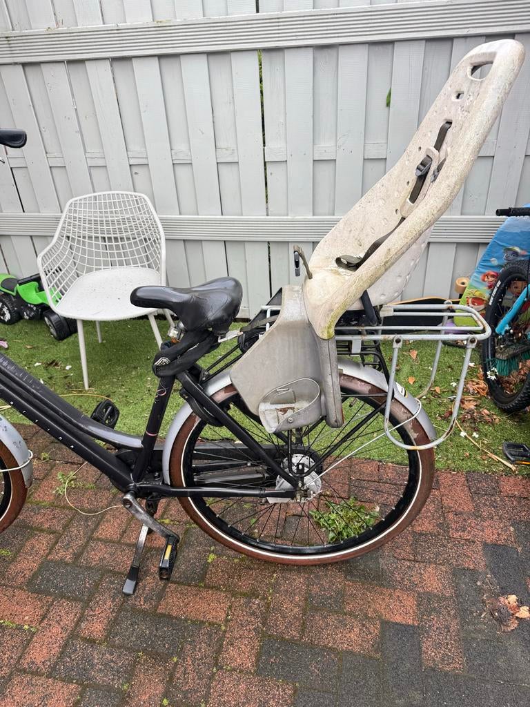 Opknapper damesfiets met kinderstoel alleen ophalen, Terugtraprem, Ophalen, Overige merken, 53 tot 56 cm