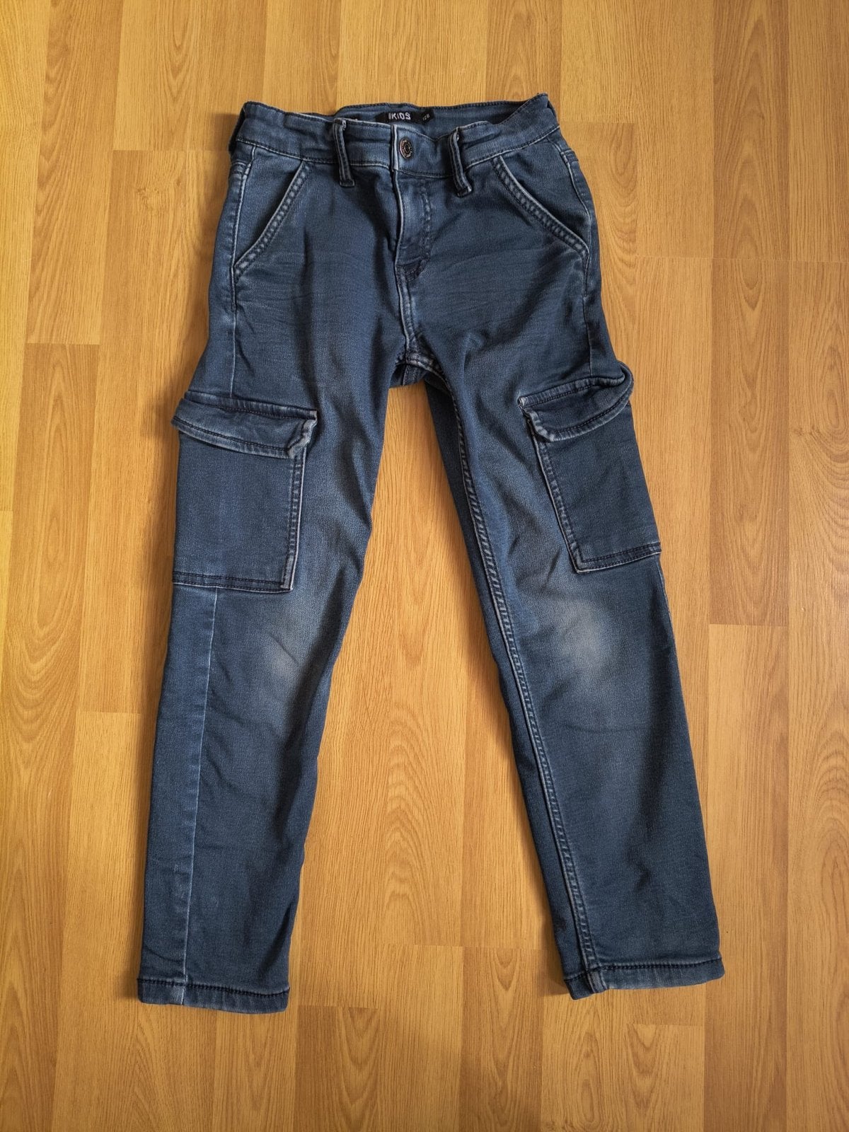 Stoere slimfit cargo jeans voor jongens - Maat 128, Ophalen of Verzenden, Gebruikt, Jongen, Broek