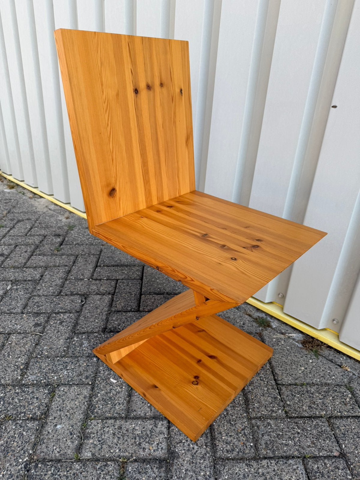 Z stoel Gerrit Rietveld replica, Ophalen, Hout, Handgemaakt, Stoel