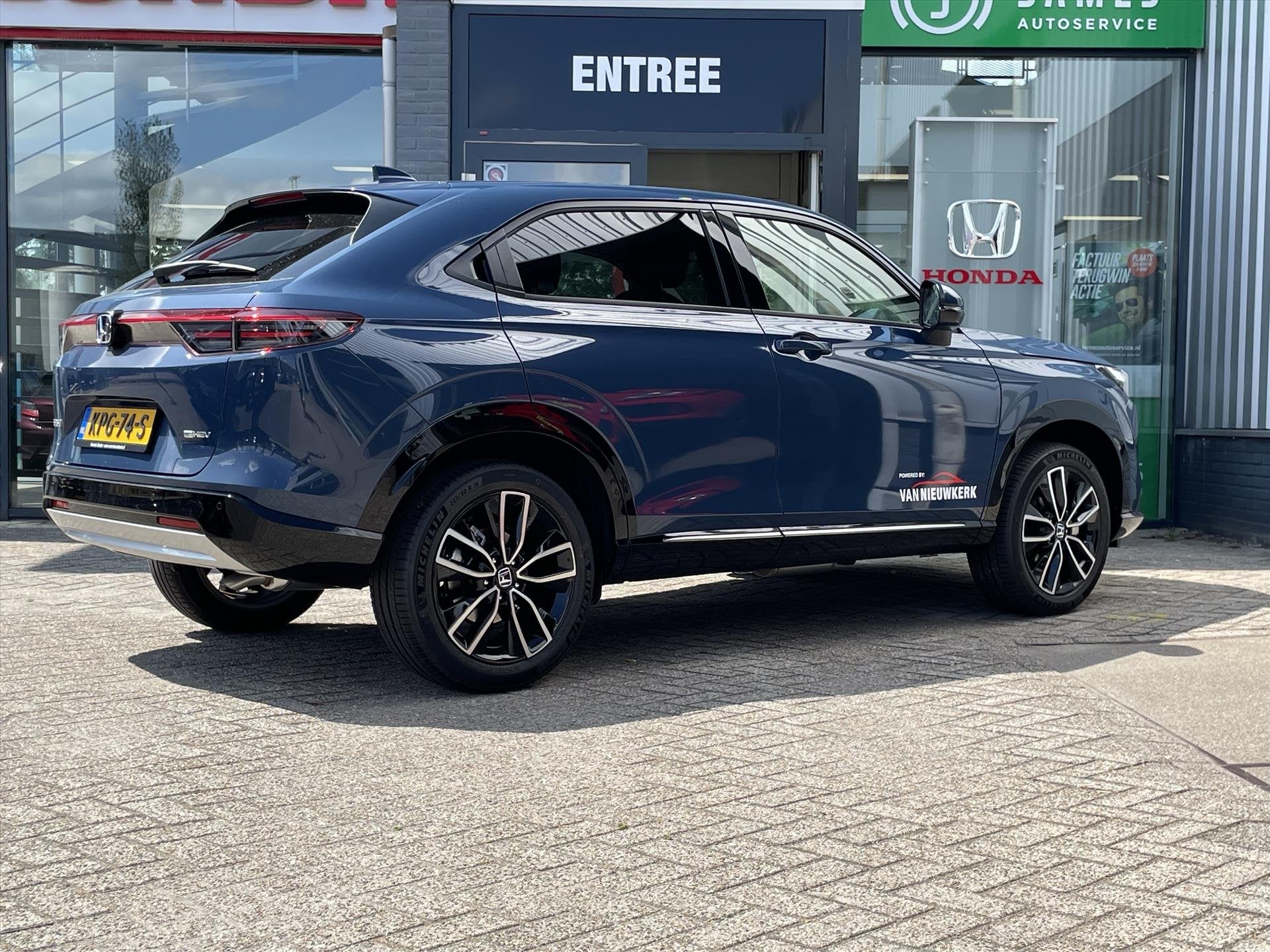 HONDA HR-V 1.5 e:HEV Automaat Advance | Carplay & Android |, Auto's, Automaat, Blauw, Leder en Stof, 1353 kg