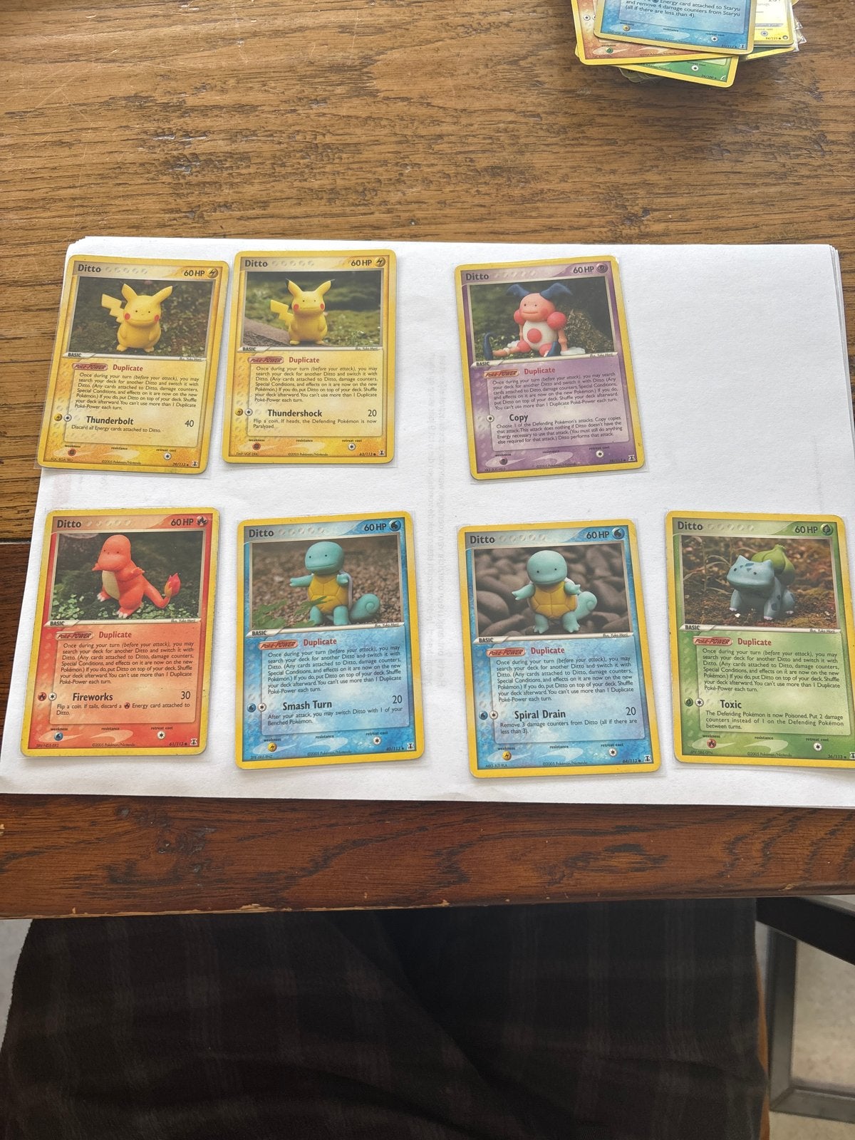 Pokémon Kaarten: Unieke Ditto Collectie (7 stuks), Ophalen of Verzenden, Zo goed als nieuw, Meerdere kaarten