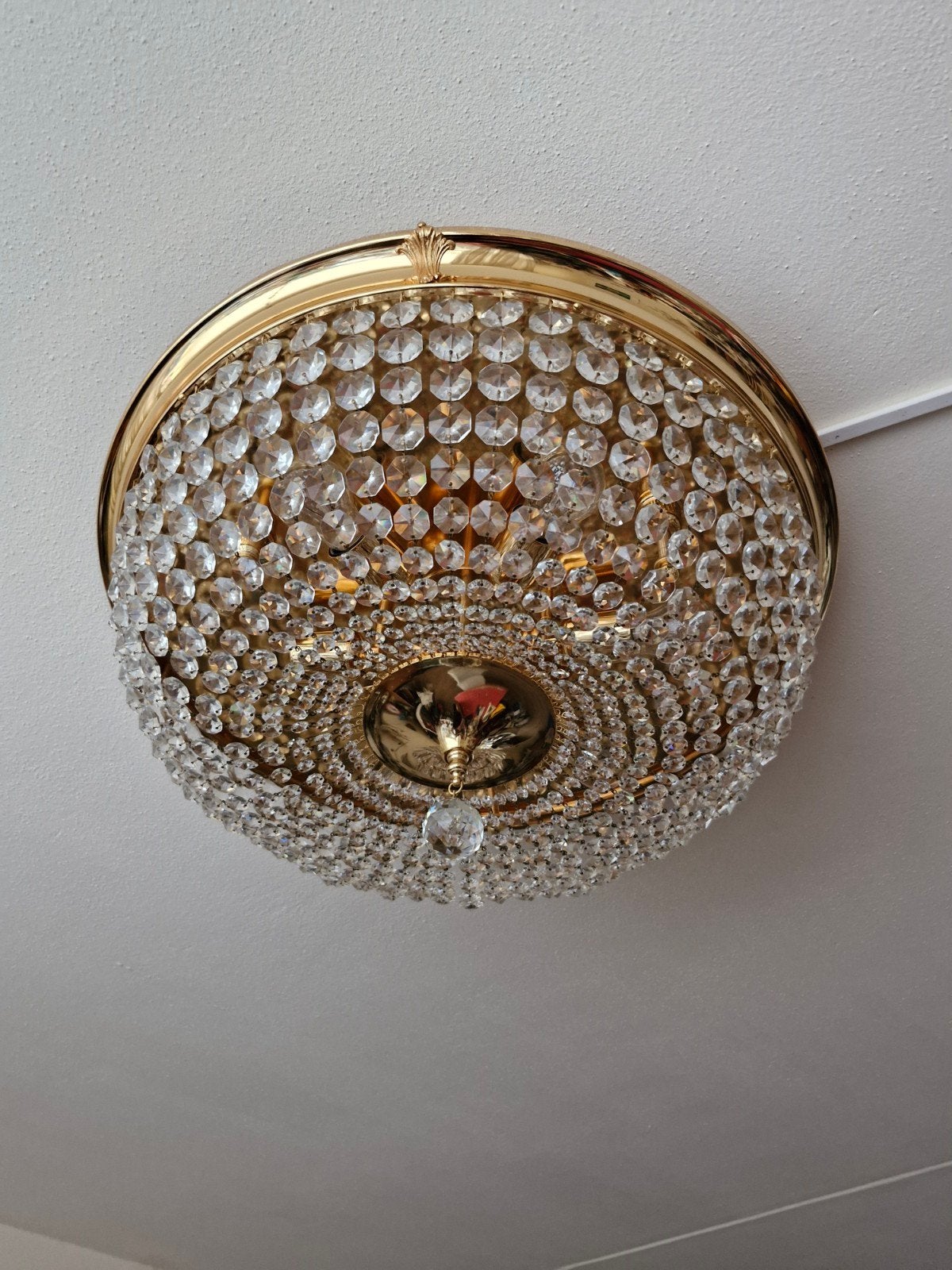 2 grote swarovski kristallen plafonnière 60 cm breed, Ophalen of Verzenden