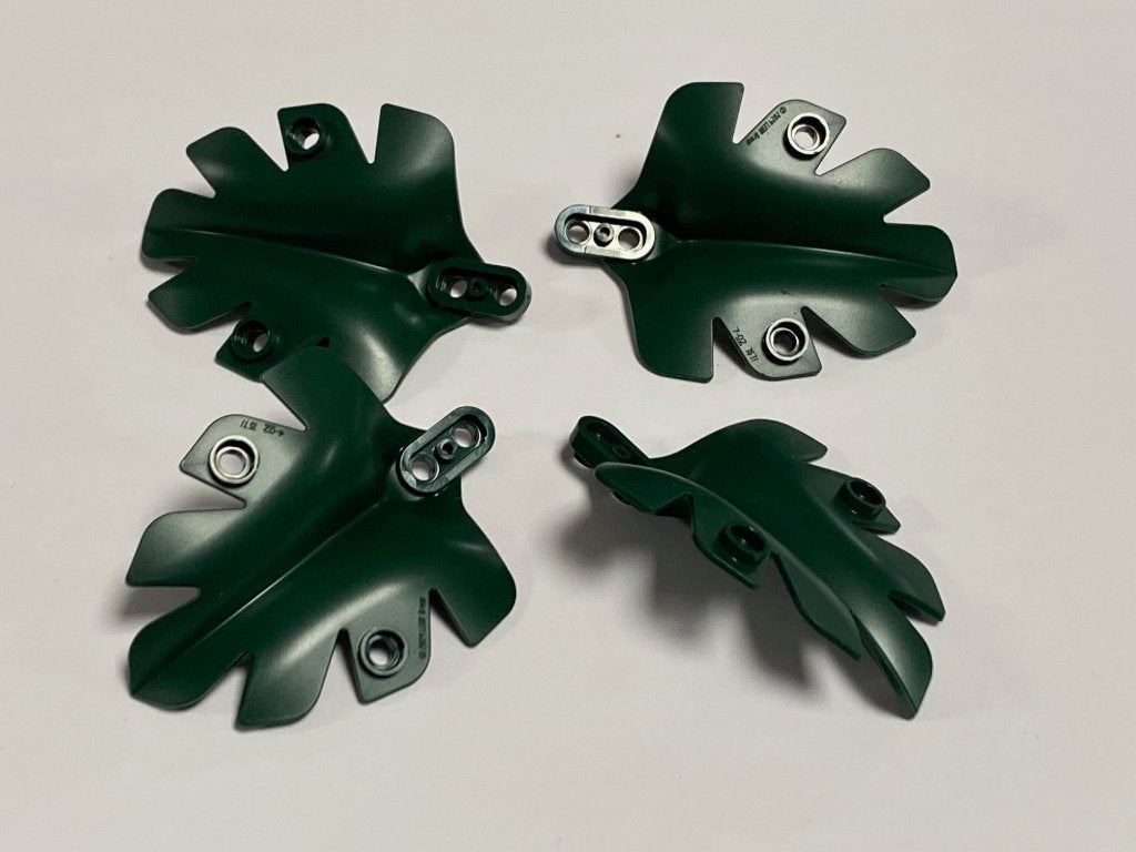 Partij 4x nieuwe Lego donker groene puntige bladeren, Overige thema's, Lego, Nieuw, Ophalen of Verzenden