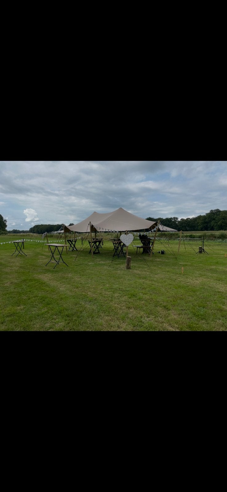 Stretchtent te huur huren 6x10 m, Tuin en Terras, Ophalen of Verzenden, Nieuw, Minder dan 5 meter